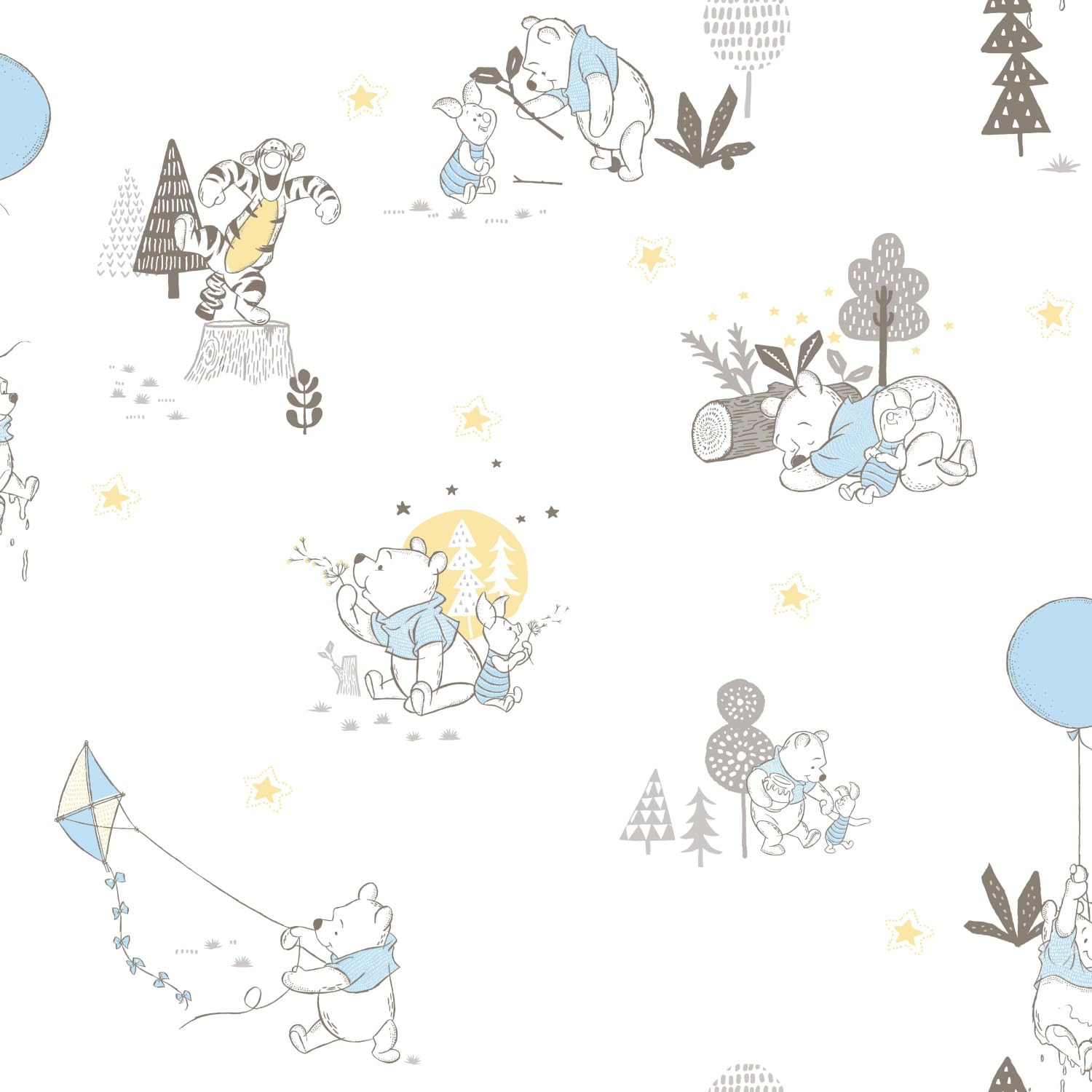 Fondos De Pantalla Disney Winnie The Pooh Playmates Blue Roommates - Venta Internacional.