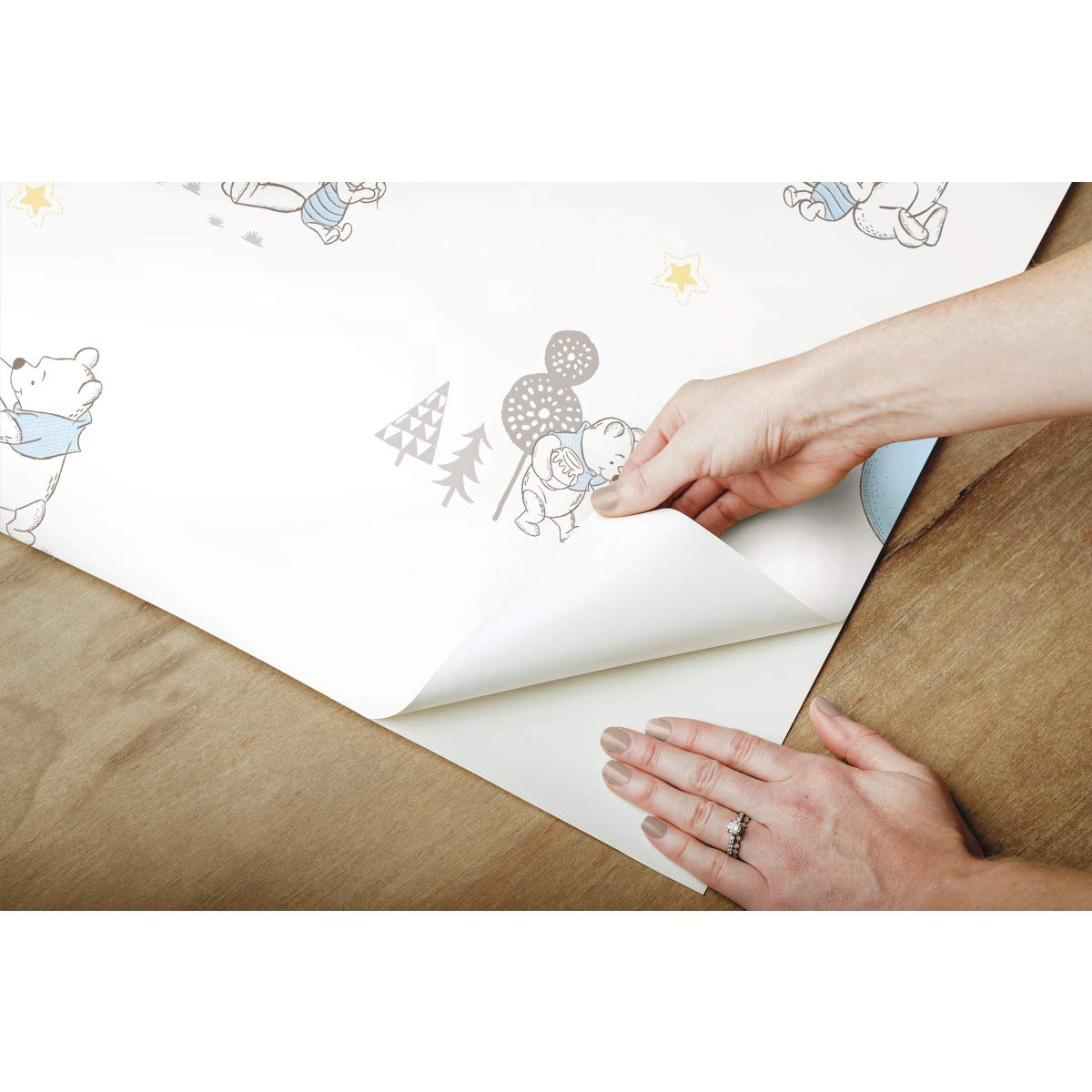 Foto 3 pulgar | Fondos De Pantalla Disney Winnie The Pooh Playmates Blue Roommates - Venta Internacional.