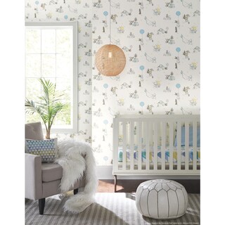 Foto 4 | Fondos De Pantalla Disney Winnie The Pooh Playmates Blue Roommates - Venta Internacional.