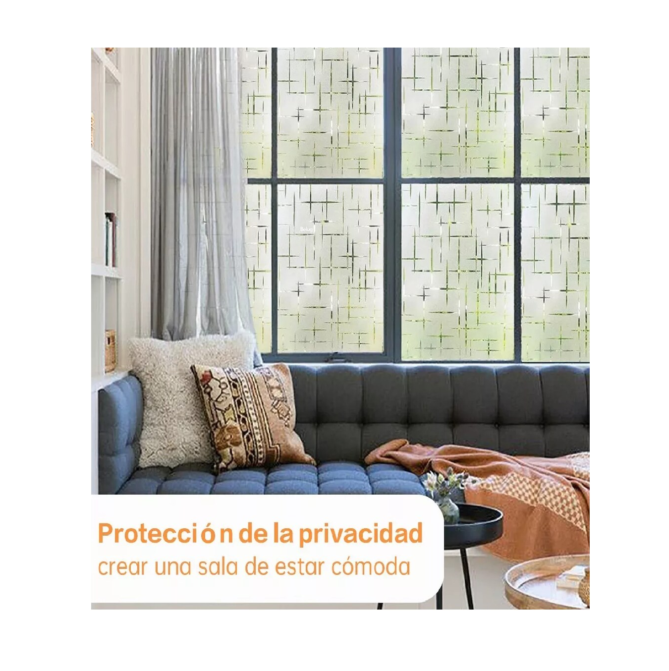 Foto 3 | Película De Privacidad Para Ventana Baño Vinilo Decorativo Belug, Transparente