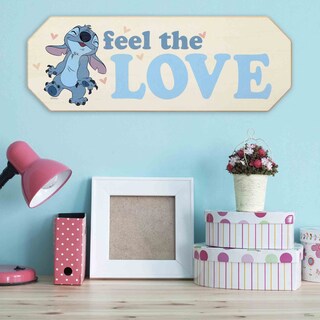 Foto 5 | Decoración De Pared Open Road Brands Disney Lilo Y Stitch Wood - Venta Internacional.