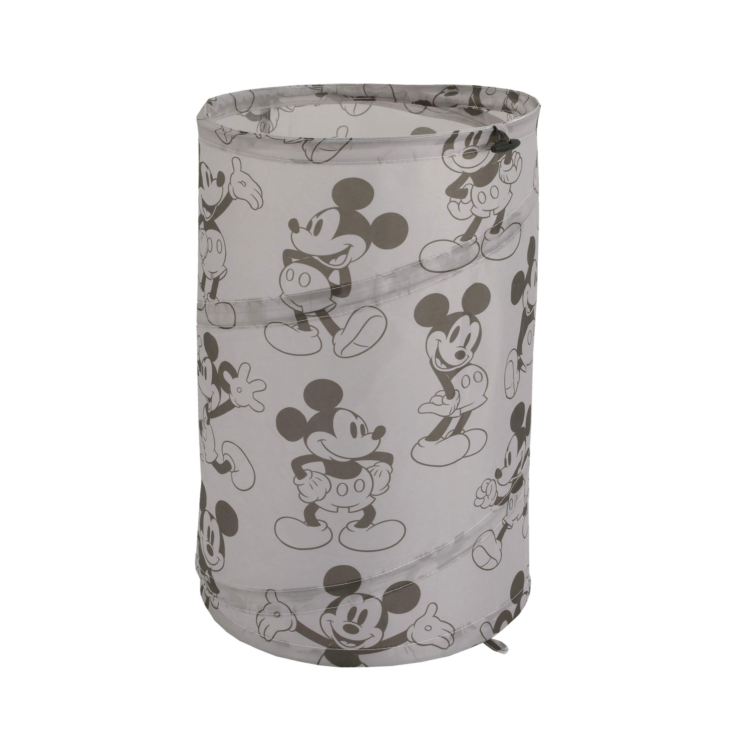 Foto 2 pulgar | Cesta Plegable Redonda Con Mickey Mouse De Disney, Gris Y Negra - Venta Internacional.
