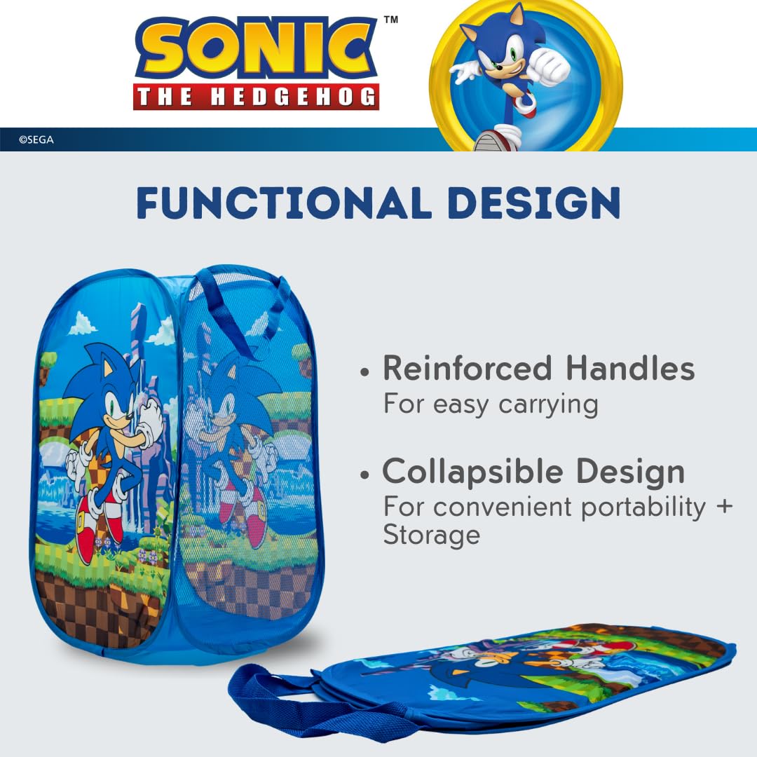Foto 5 pulgar | Cesta De Almacenamiento Desplegable Sonic Anime Kids Room Franco - Venta Internacional.
