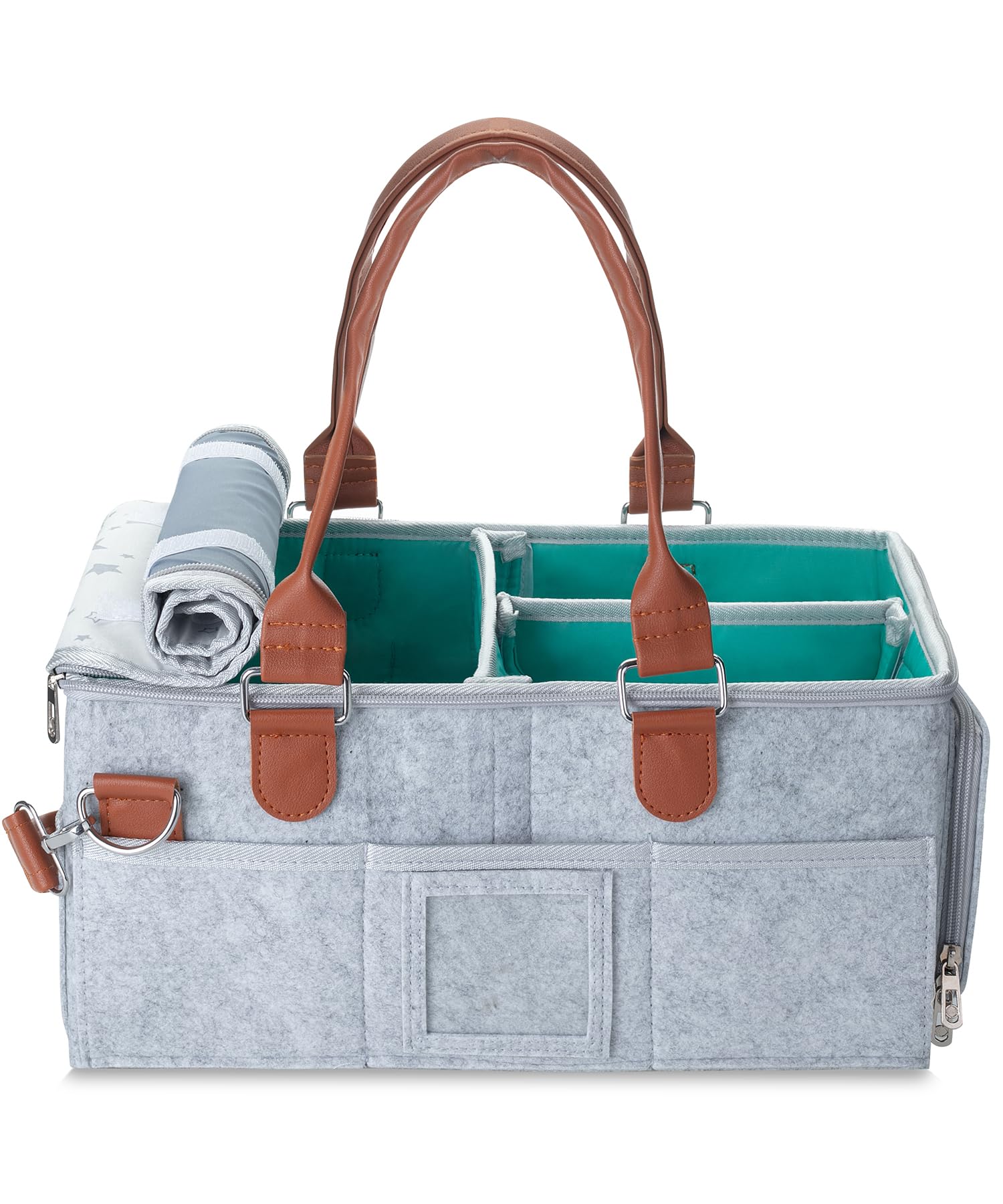 Foto 1 | Organizador De Pañales Mr. Pen Baby Con Tapa De Fieltro Gris - Venta Internacional.
