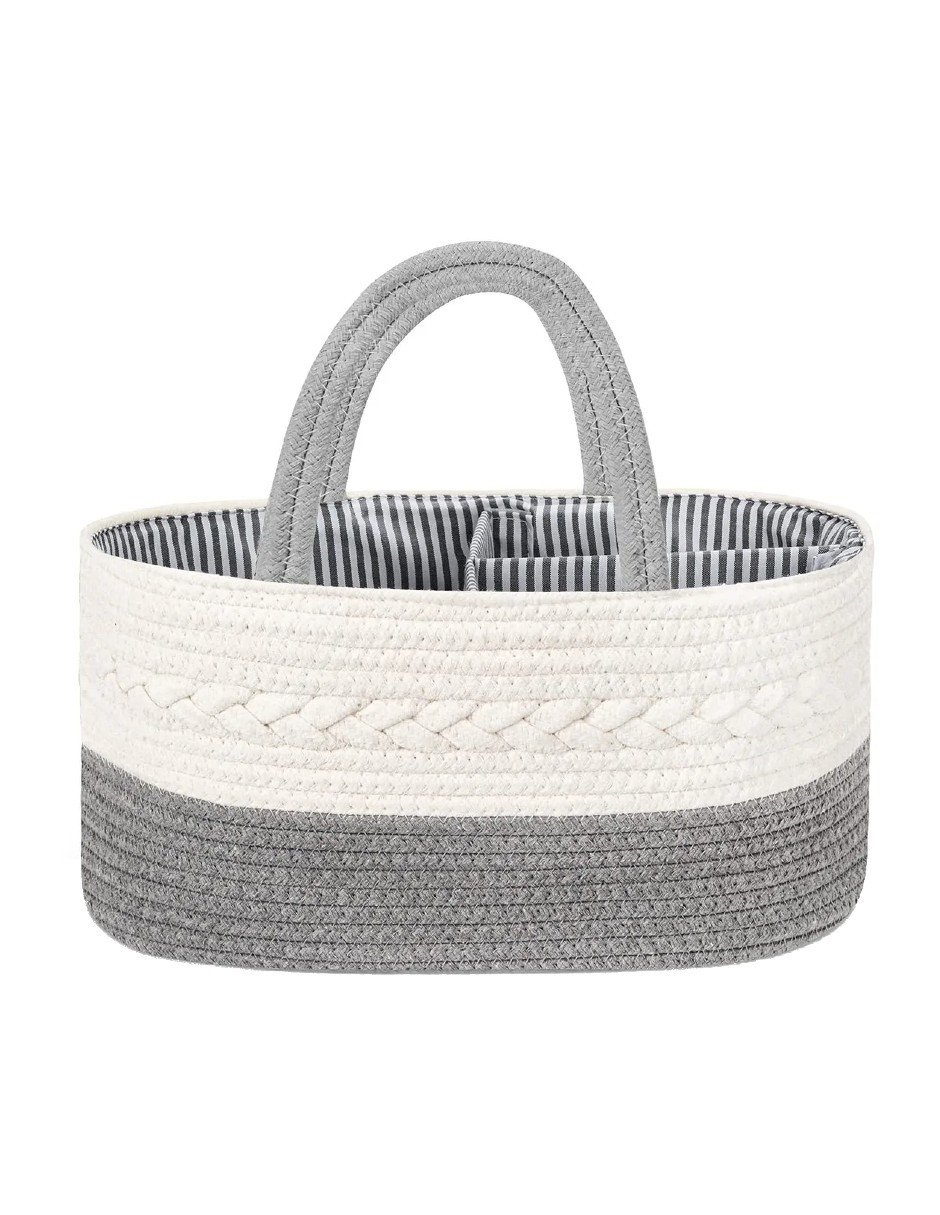 Foto 2 pulgar | Baby Diaper Caddy Organizer White / Gray