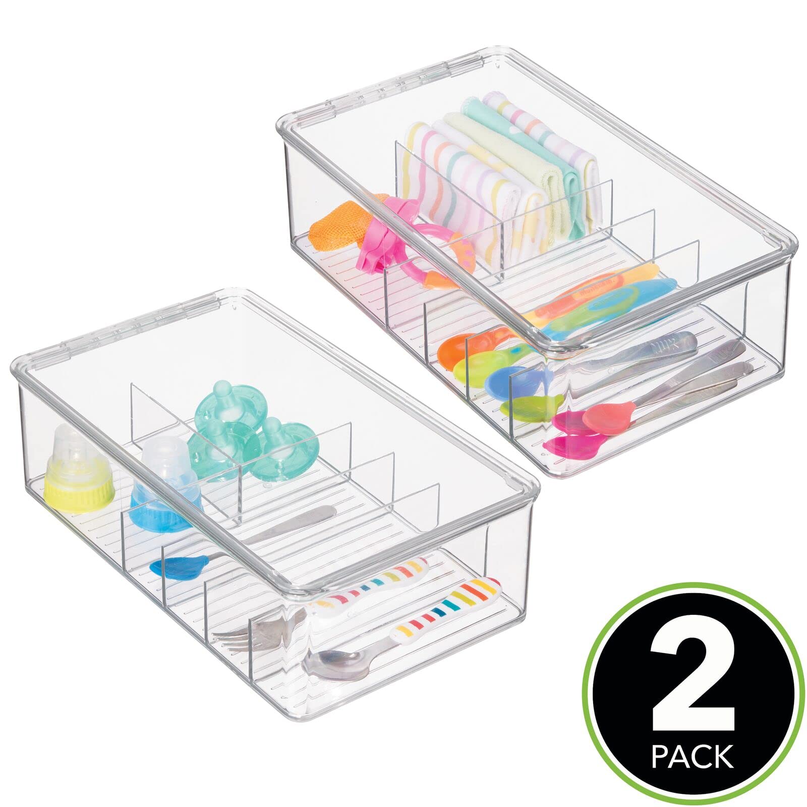 Foto 2 | Contenedor Organizador De Almacenamiento Mdesign Apilable De 6 Secciones  Paquete De 2 - Venta Internacional.
