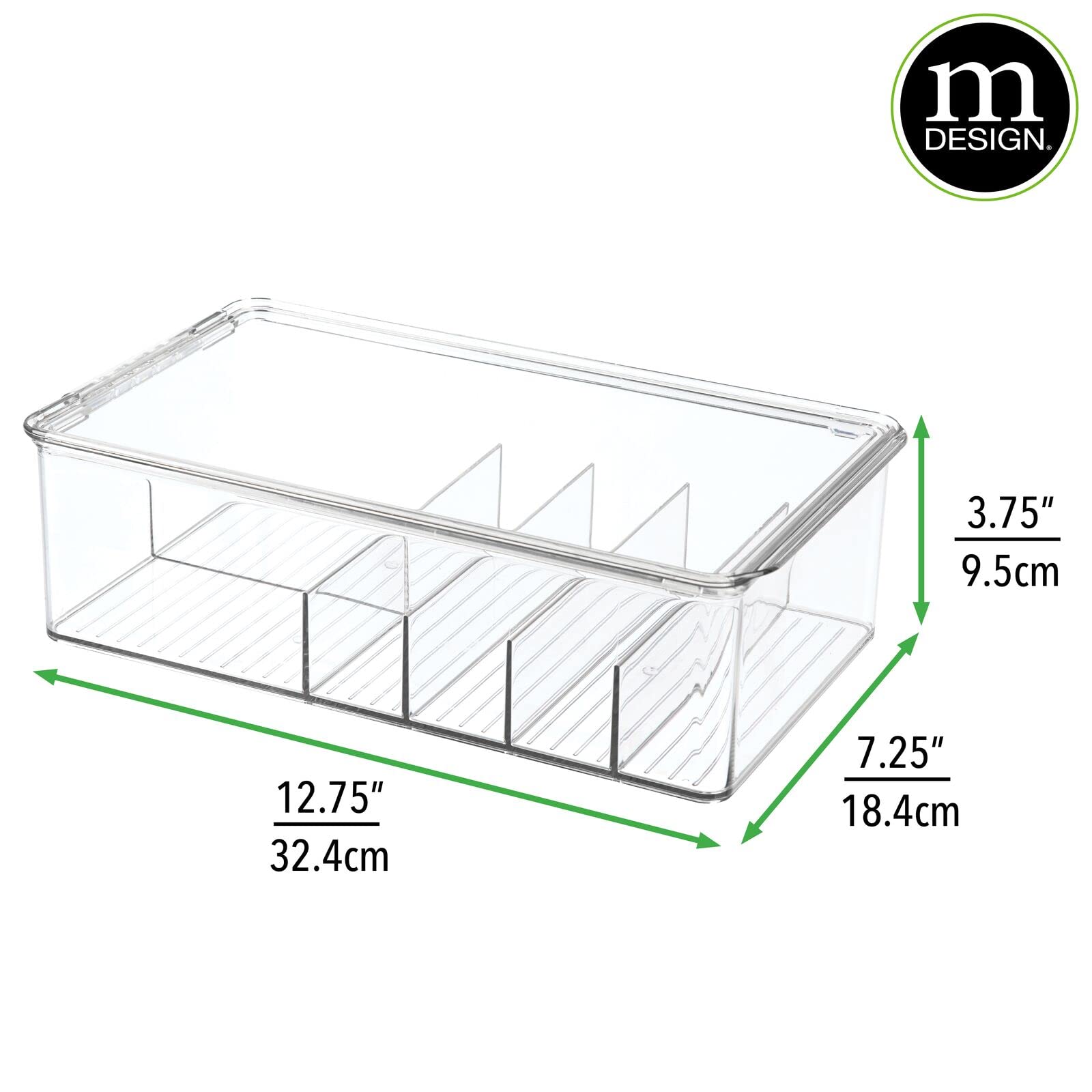 Foto 4 | Contenedor Organizador De Almacenamiento Mdesign Apilable De 6 Secciones  Paquete De 2 - Venta Internacional.