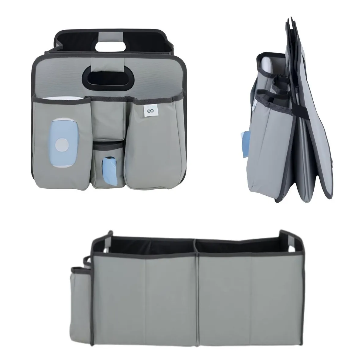 Foto 4 pulgar | Organizador De Pañales Portátil Almacenamiento Para Coche Eo Safe Imports Esi-21073 Gris