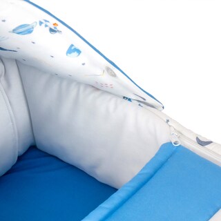 Foto 5 | Bambineto Cary Astronauta Incluye Colchon, Gorro Removible Y Almohada, Diseño Estampado Azul