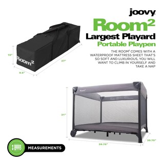Foto 7 | Parque Portátil Joovy Room² Para Bebés Con Espacio De 10 Pies Cuadrados - Venta Internacional.