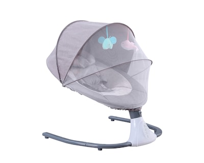 Foto 1 | Mecedora Eléctrica Bebé Bouncer Reclinable 0-18 Meses Música Movimiento Color Gris Basitex