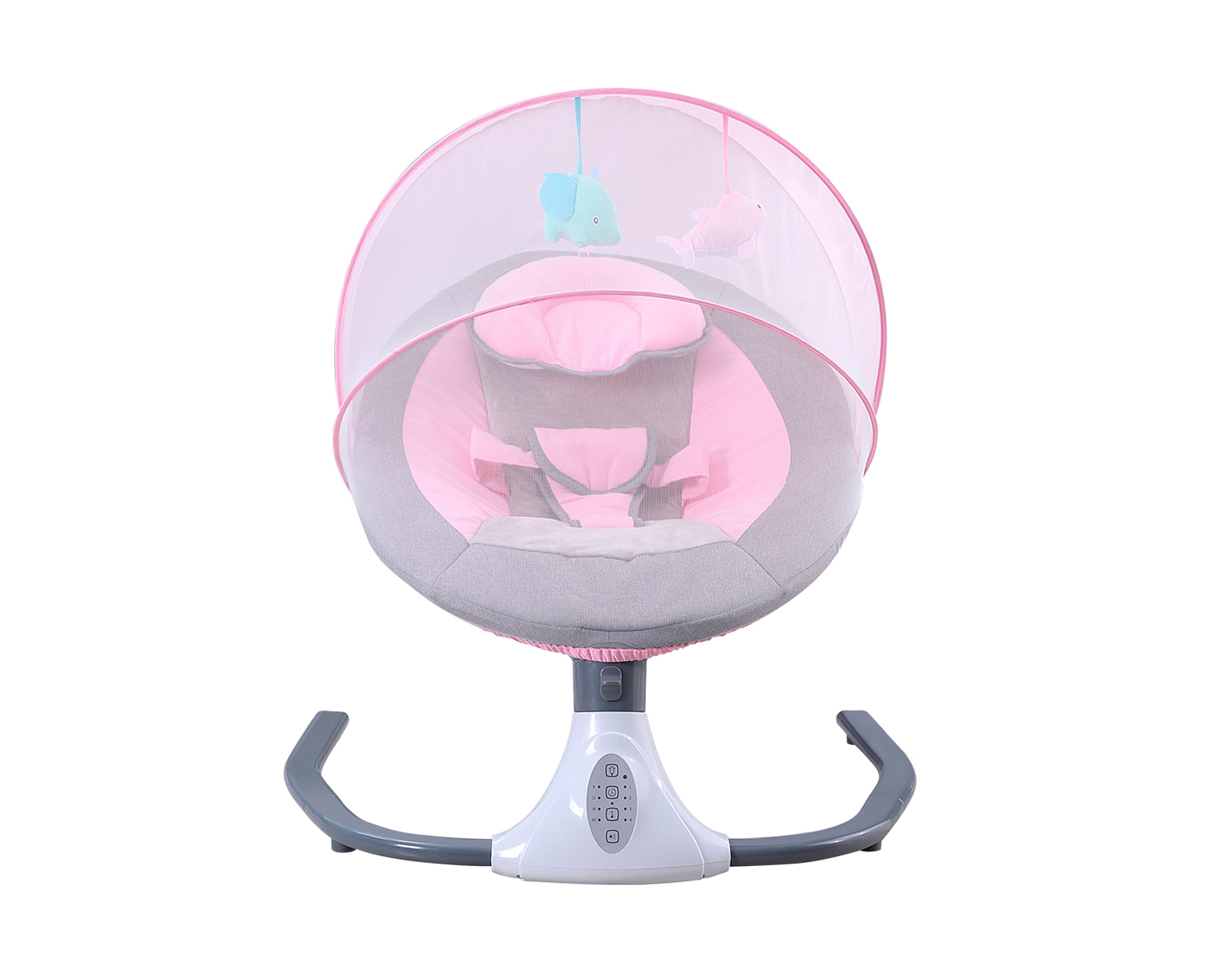 Mecedora Eléctrica  Bebé Bouncer Reclinable 0-18 Meses Música Movimiento  Color Rosa Basitex