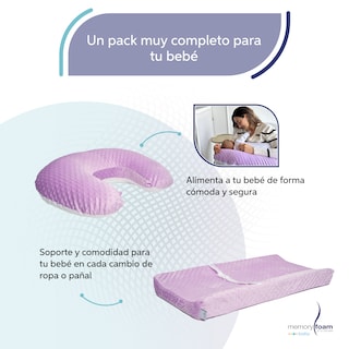Foto 3 | Pack De Bebé Con Nido + Almohada De Lactancia + Cambiador Morado