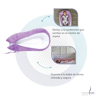 Foto 4 | Pack De Bebé Con Nido + Almohada De Lactancia + Cambiador Morado