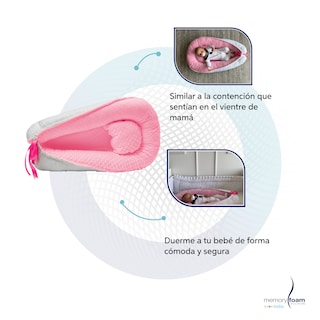 Foto 4 | Pack De Bebé Con Nido + Almohada De Lactancia + Cambiador Rosa