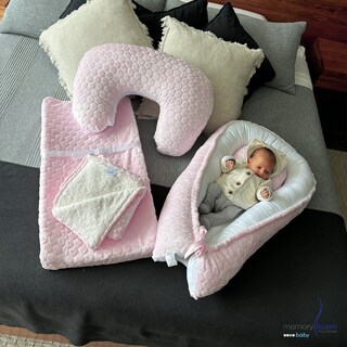 Foto 6 | Pack De Bebé Con Nido + Almohada De Lactancia + Cambiador Rosa