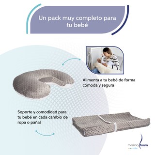 Foto 3 | Pack De Bebé Con Nido + Almohada De Lactancia + Cambiado Gris
