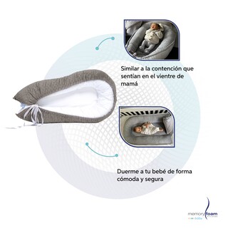 Foto 4 | Pack De Bebé Con Nido + Almohada De Lactancia + Cambiado Gris
