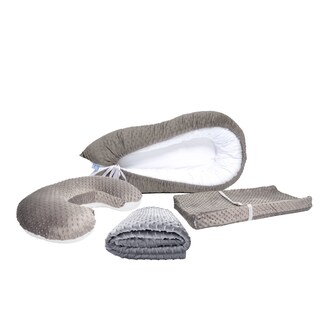Foto 1 | Nido Bebé + Cambiador + Almohada Lactancia Gris + Cobija Gris