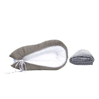 Foto 1 | Nido Gris Para Bebé + Cobija Gris De Fleece Para Bebé