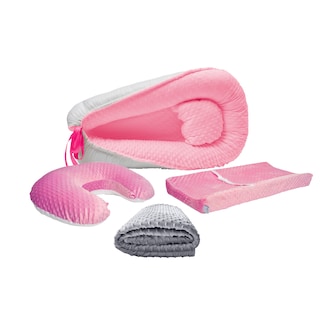 Foto 1 | Nido Bebé + Cambiador + Almohada Lactancia Rosa + Cobija Gris