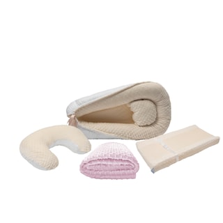 Foto 1 | Nido Bebé + Cambiador + Almohada Lactancia Beige + Cobija Rosa