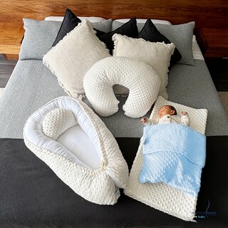 Foto 7 | Nido Bebé + Cambiador + Almohada Lactancia Beige + Cobija Azul