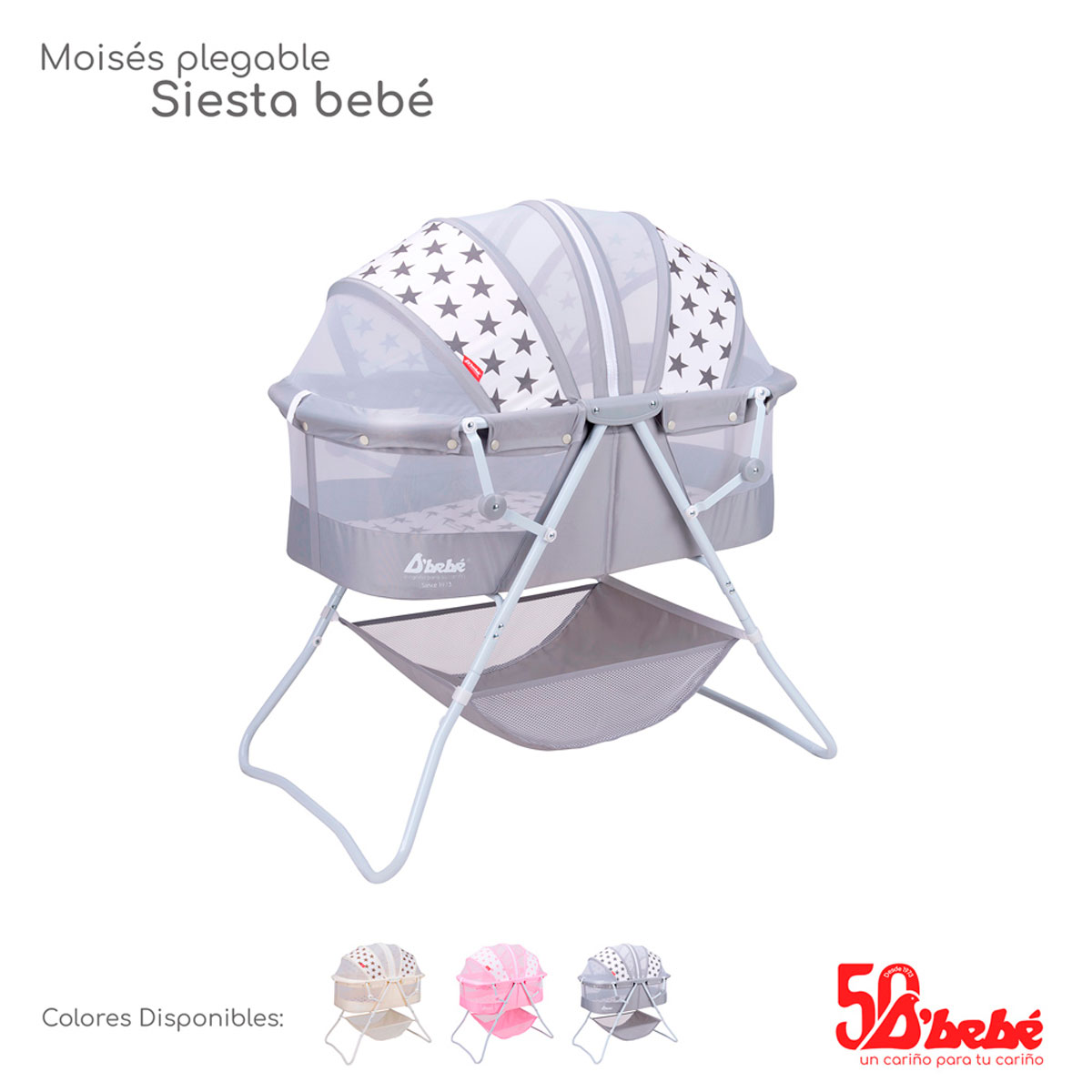 Foto 7 | Moisés Plegable D'bebé Gris