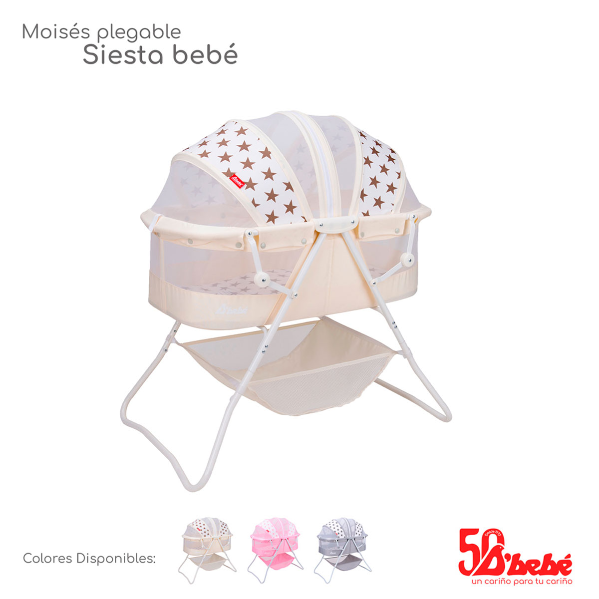 Foto 8 pulgar | Moisés Plegable D'bebé Beige