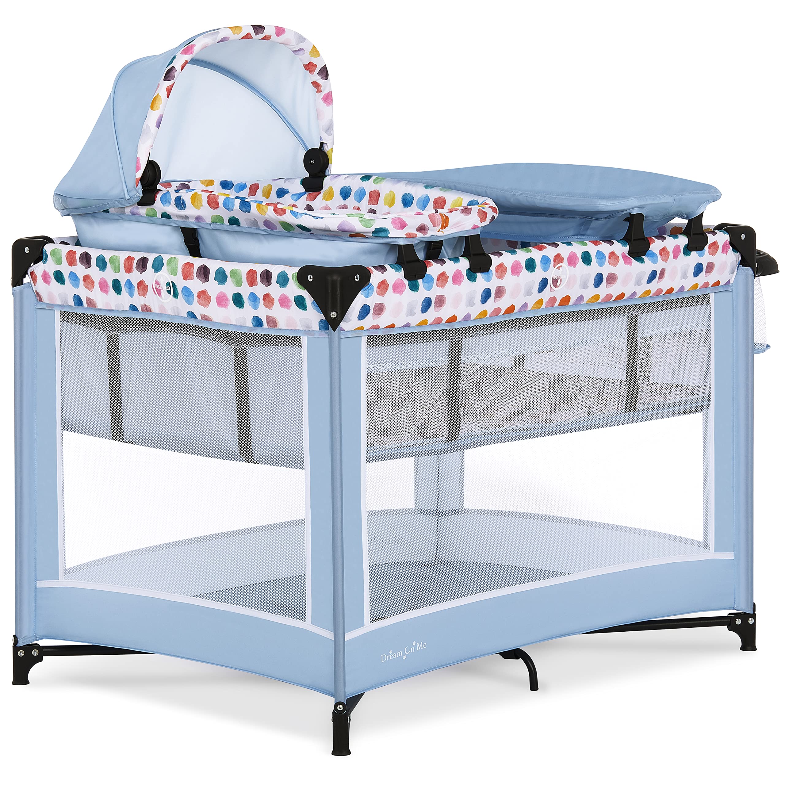 Foto 2 pulgar | Playard Dream On Me Lilly Deluxe Spring Grey Con Capazo - Venta Internacional.