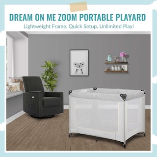 Foto 2 | Playard Portátil Dream On Me Zoom Gris Claro Con Tapete Acolchado - Venta Internacional.