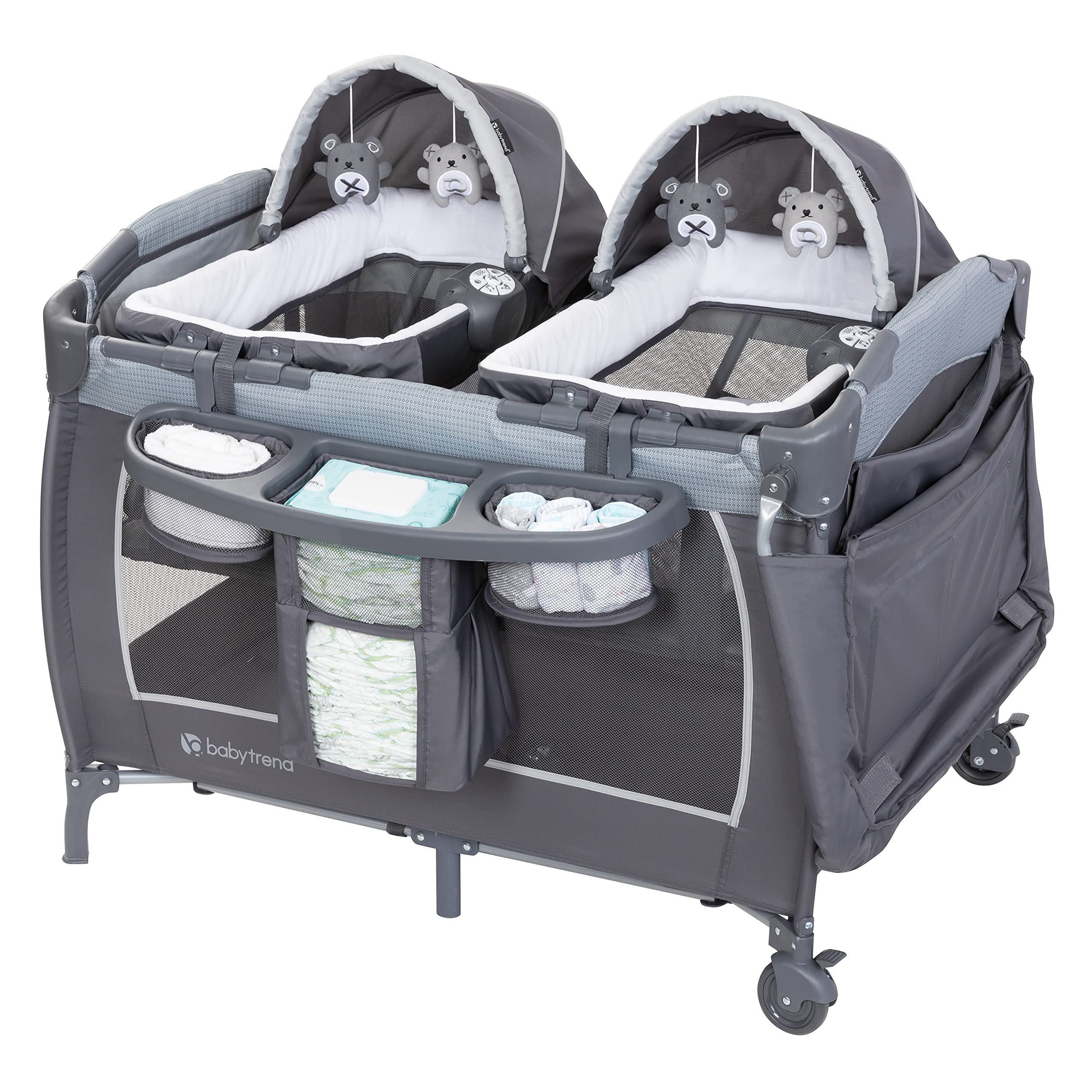 Baby Trend Lil' Snooze Deluxe Iii Para Gemelos Cozy Grey - Venta Internacional.