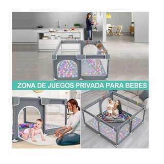 Foto 2 | Corralito para Bebe de Juegos Plegable con 30 Pelotas Gris