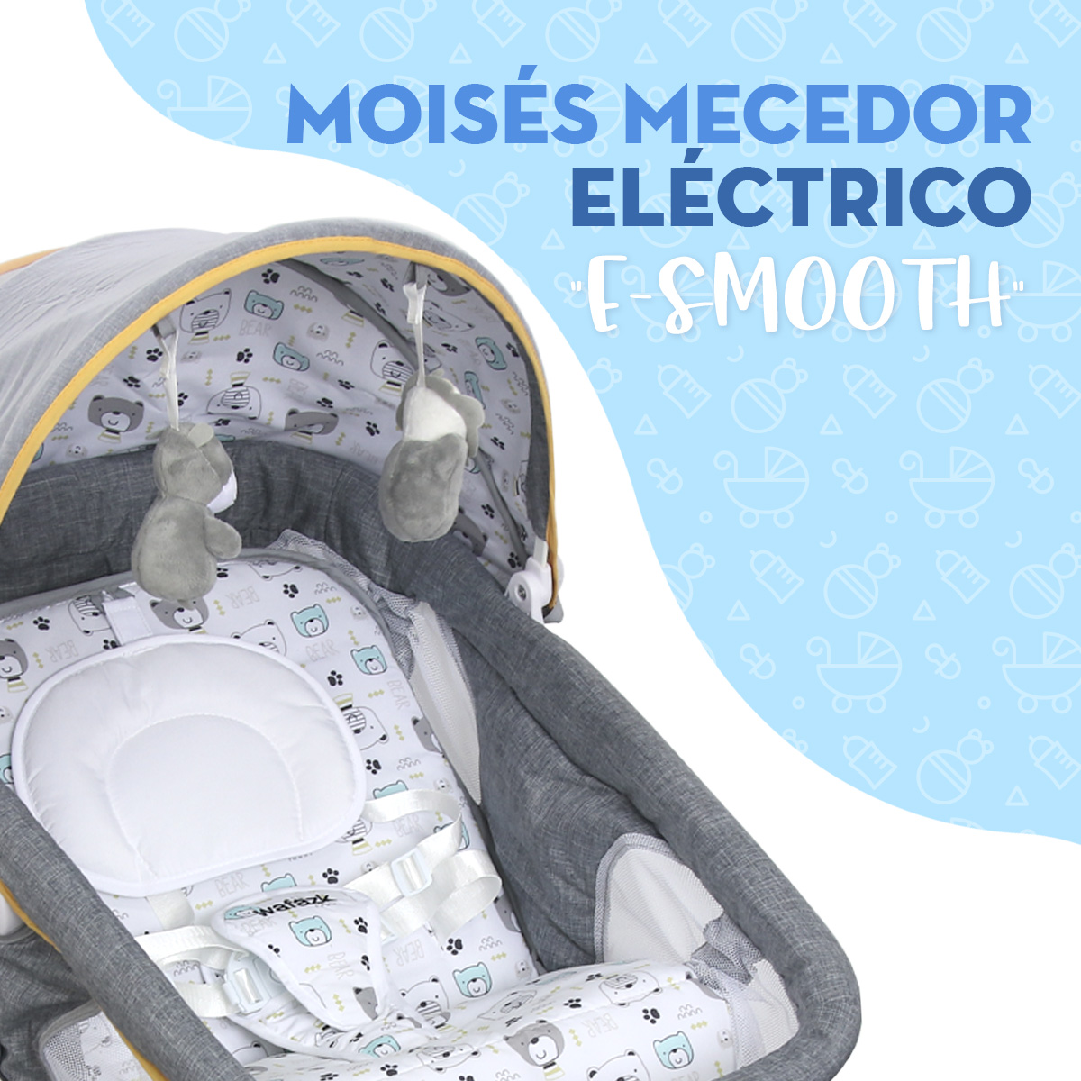 Foto 5 pulgar | Moises Mecedor  Eléctrico Mima2 De Movimiento Oscilatorio Con Móvil ''e-smooth''