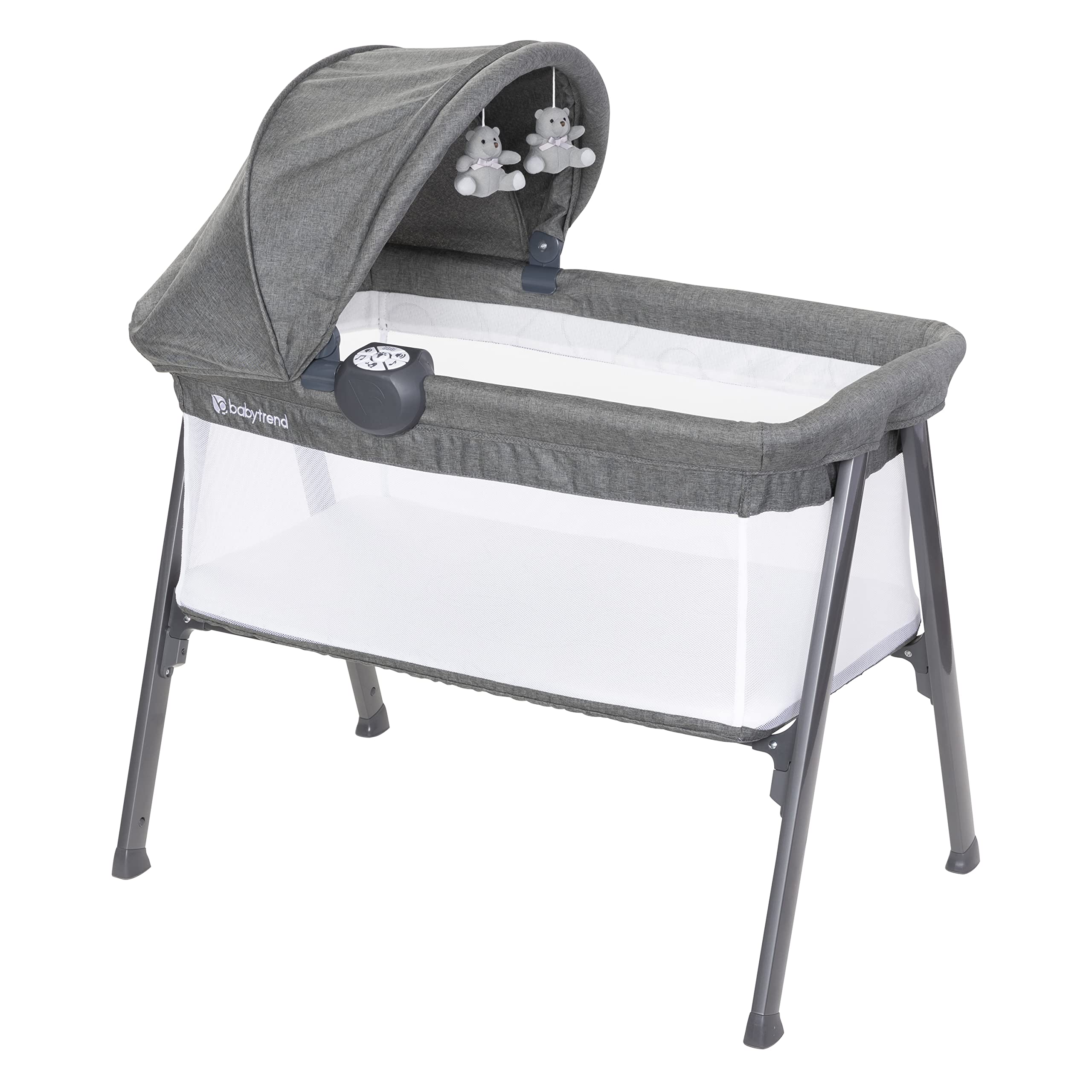Foto 2 pulgar | Capazo Baby Trend Lil Snooze, Tamaño Grande, Relajante, Gris, Con Toldo - Venta Internacional.
