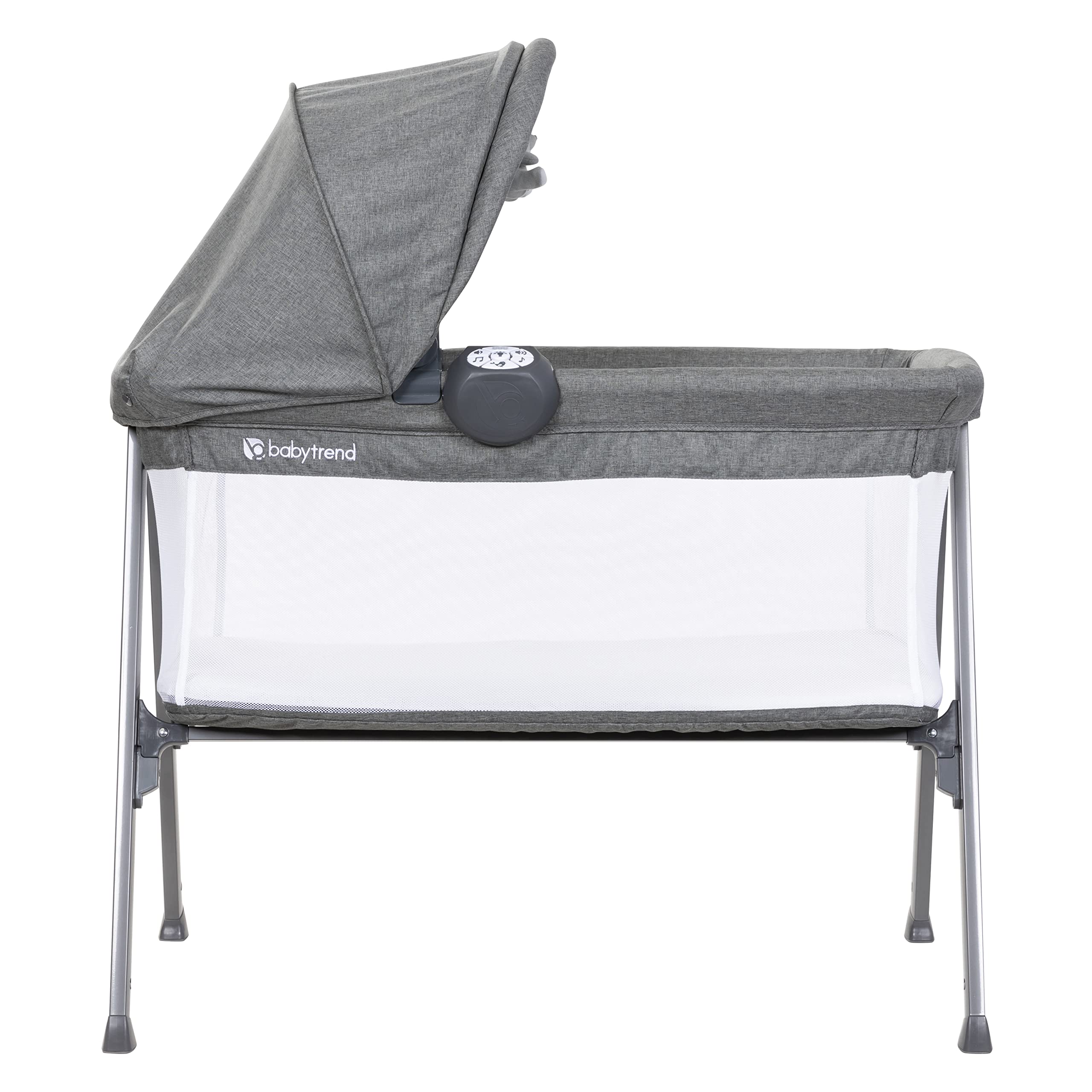 Foto 3 pulgar | Capazo Baby Trend Lil Snooze, Tamaño Grande, Relajante, Gris, Con Toldo - Venta Internacional.