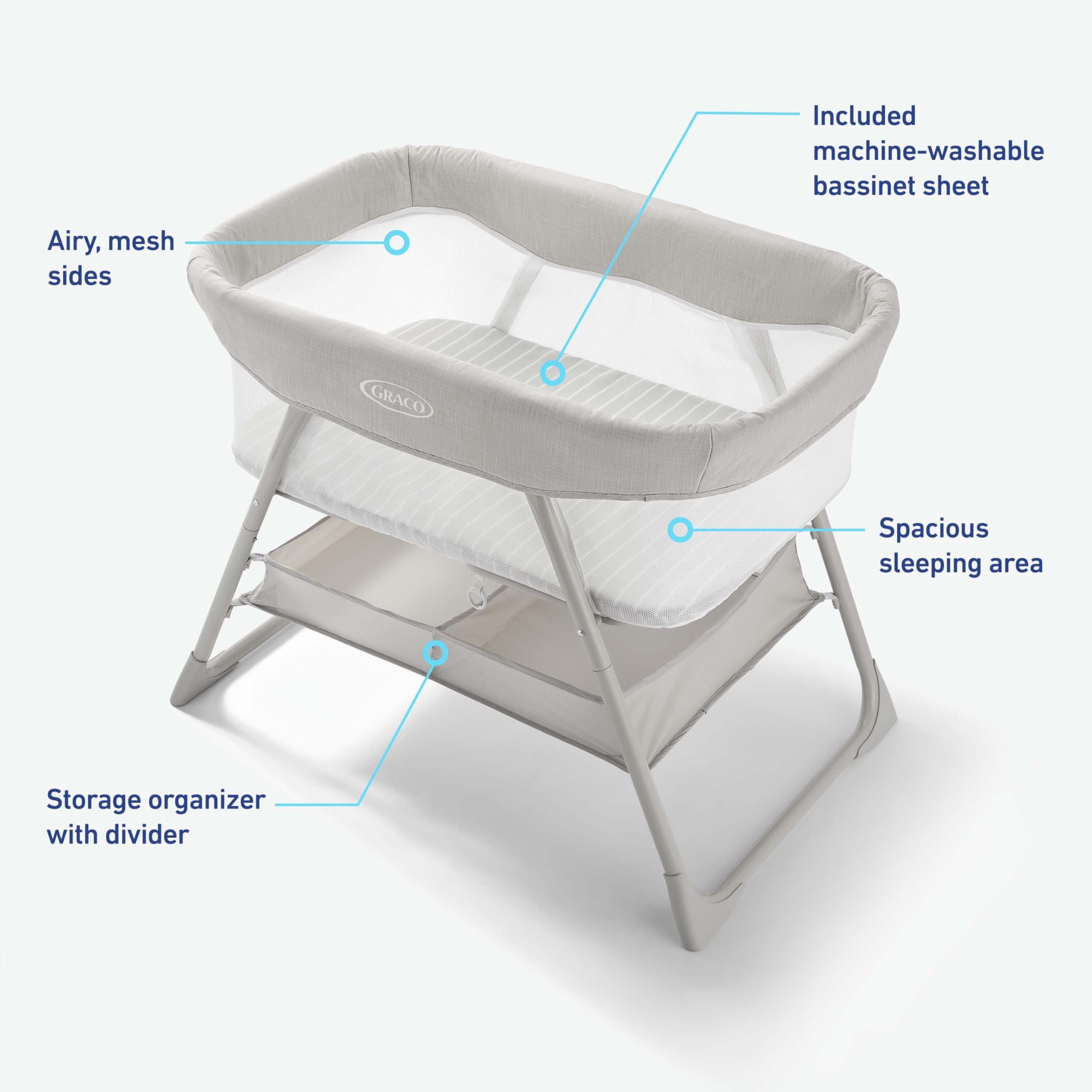 Foto 6 | Cuna De Cama Graco Dreammore Willow Para Recién Nacidos De 0 A 6 M - Venta Internacional.