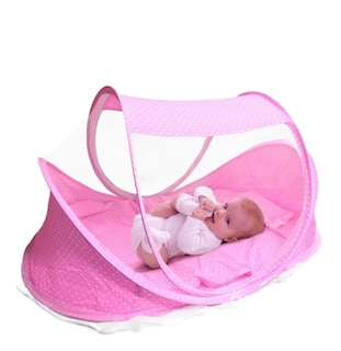 Foto 1 | Cuna Plegable Portátil Arizona con Mosquitero Rosa para Bebé