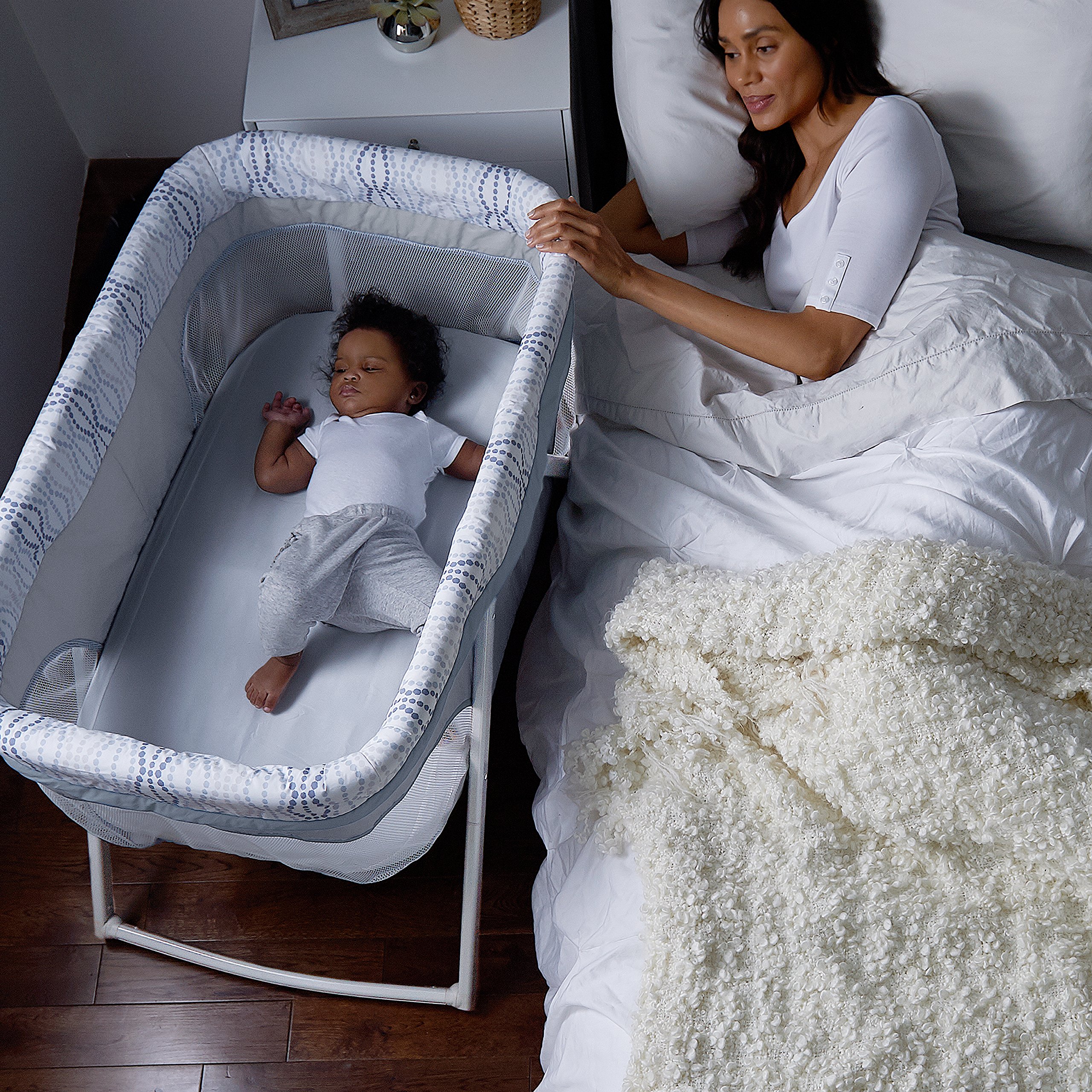 Foto 3 pulgar | Cesta Mecedora Ingenuity Plegable Fletcher Con Colchón - Venta Internacional.