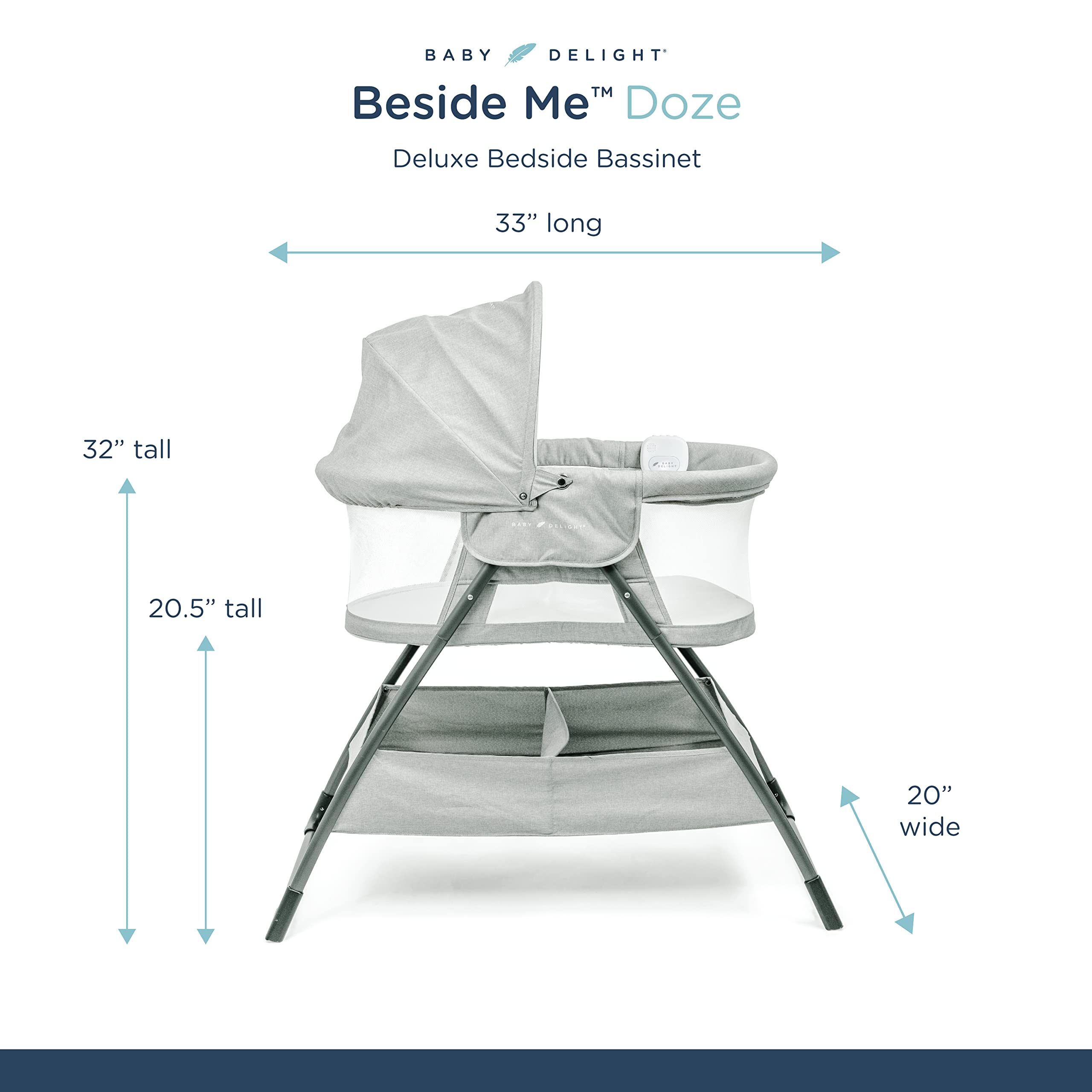 Foto 4 pulgar | Cuna Para Bebé Baby Delight Beside Me Doze Deluxe Pebble Grey - Venta Internacional.
