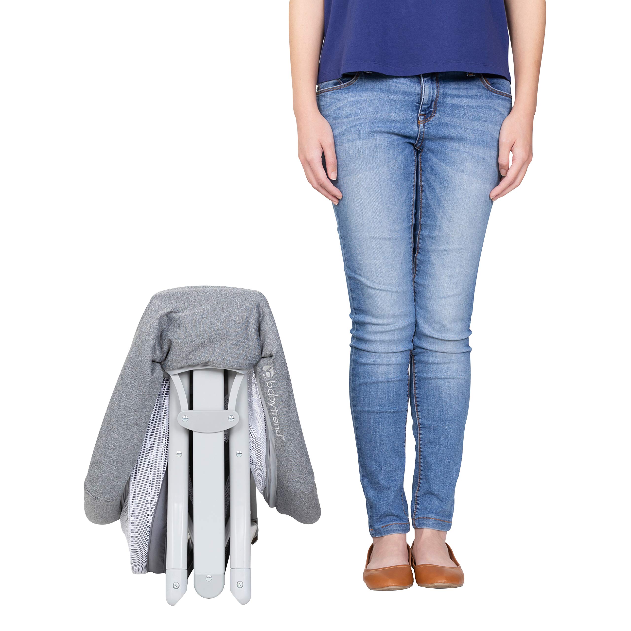 Foto 7 | Mochila Rocking Baby Trend, Plegado Rápido, 2 En 1, Shadow Stone Grey - Venta Internacional.