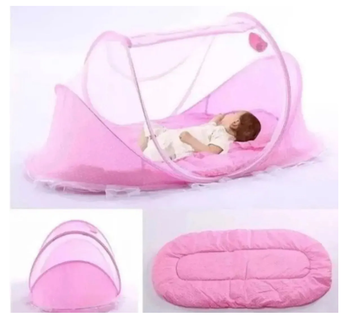 Foto 3 pulgar | Cuna Moisés Plegable Portátil Mosquitero Bebe Colchon Incluido Color Rosa