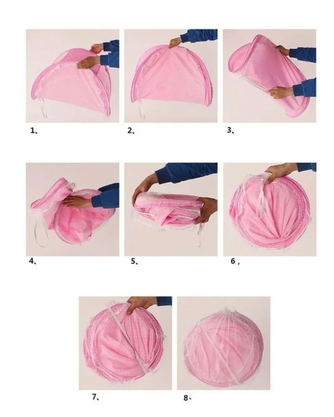 Foto 4 pulgar | Cuna Moisés Plegable Portátil Mosquitero Bebe Colchon Incluido Color Rosa