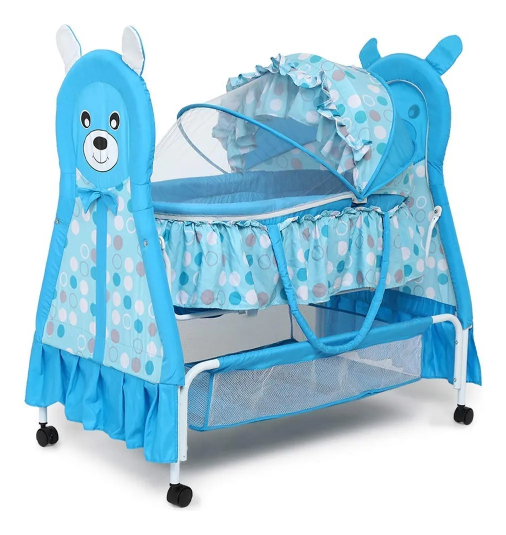 Foto 2 pulgar | Moisés Para Bebé Cool Baby P180a Cuna Con Mosquitero Azul