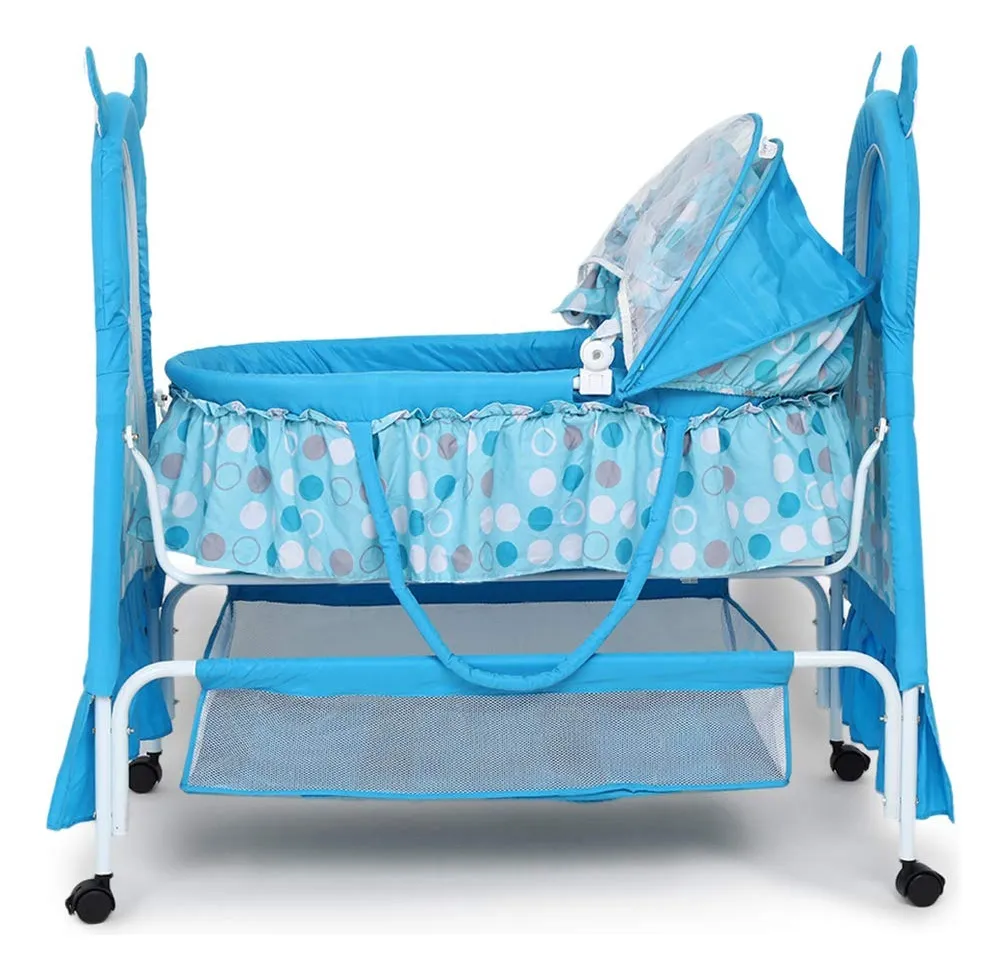 Foto 4 pulgar | Moisés Para Bebé Cool Baby P180a Cuna Con Mosquitero Azul