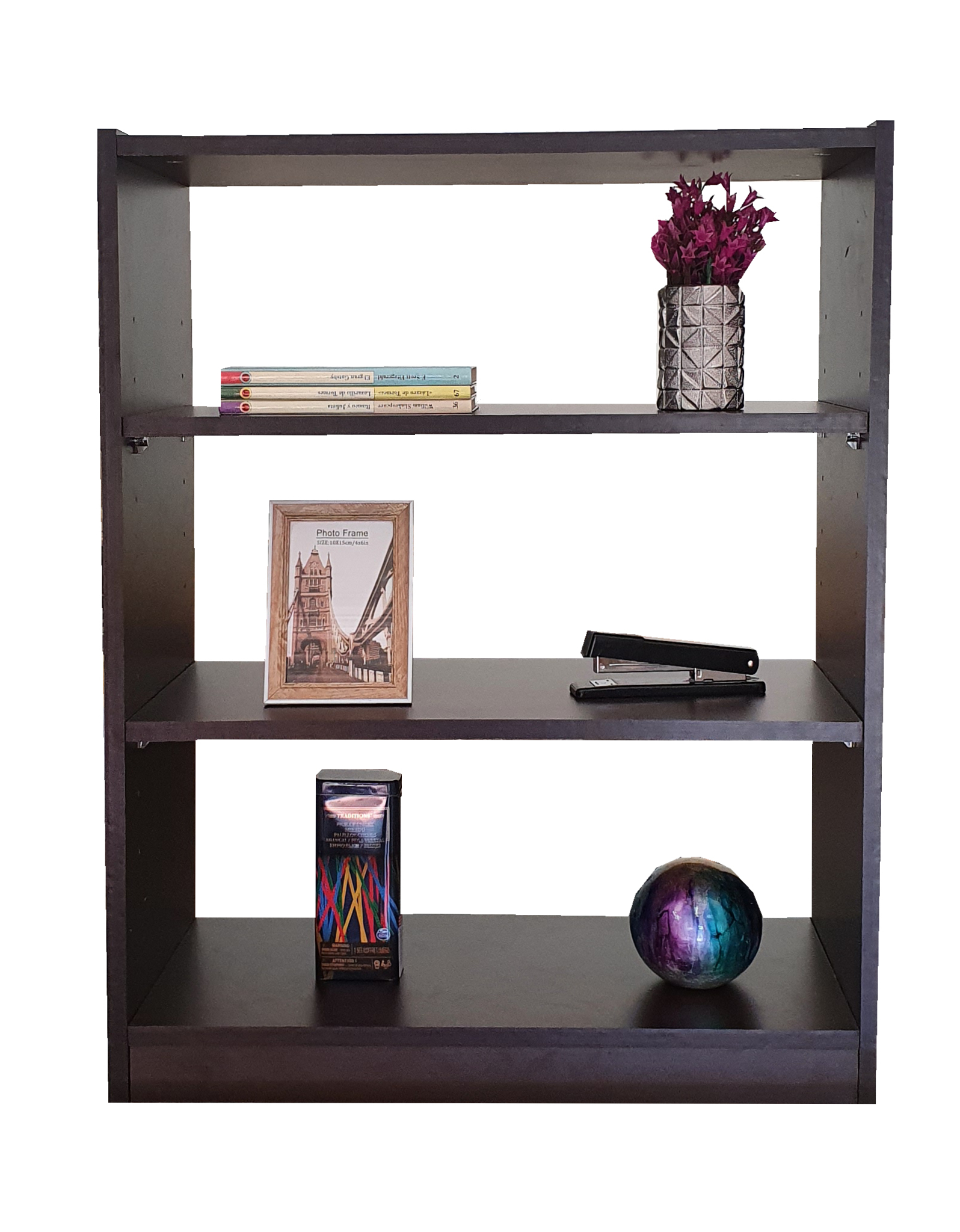 Foto 4 pulgar | Estante 01-W color Vino Organizador Moderno y Elegante 3 Repisas Multiusos