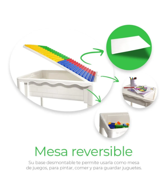 Foto 3 pulgar | Mesa Didactica Con Juego De Bloques Para Niños Incluye Silla