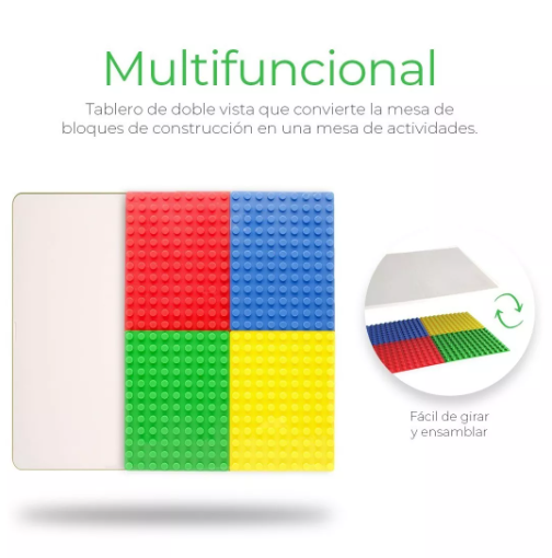Foto 4 pulgar | Mesa Didactica Con Juego De Bloques Para Niños Incluye Silla