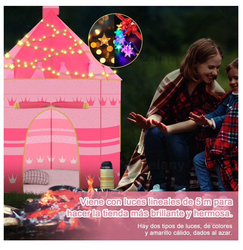 Foto 5 | Tienda para Juego Plegable Portátil Rosa