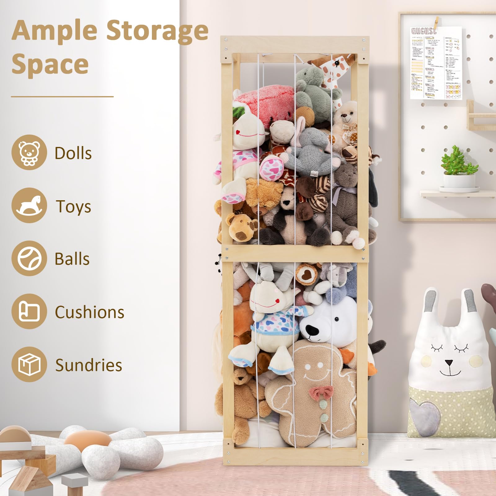 Foto 2 | Almacenamiento Para Animales De Peluche Costzon Extra Grande Con Cordones Elásticos - Venta Internacional.